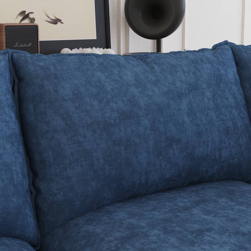 GDFStudio - Chenille L-Shaped 97" 5-Seater Sectional Sofa with Armrest Storage