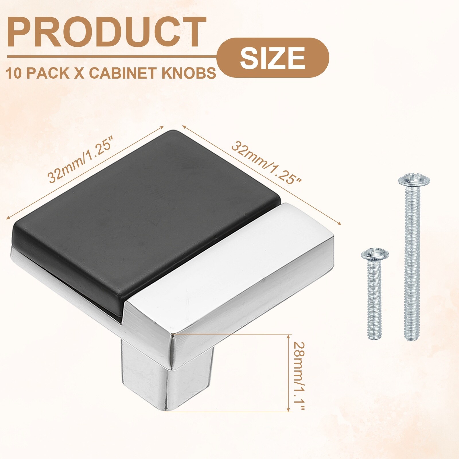 Cabinet Knobs, Kitchen Cabinet Pulls Single Hole Dresser Handle for Bedroom Dresser