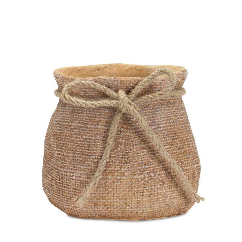 Burlap Bag Outdoor Garden Planter - 6.25"