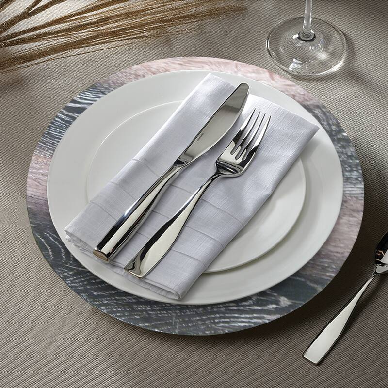 Walnut Finish Charger Plate 13" Set of 12 - 13" Dia x 0.5" H