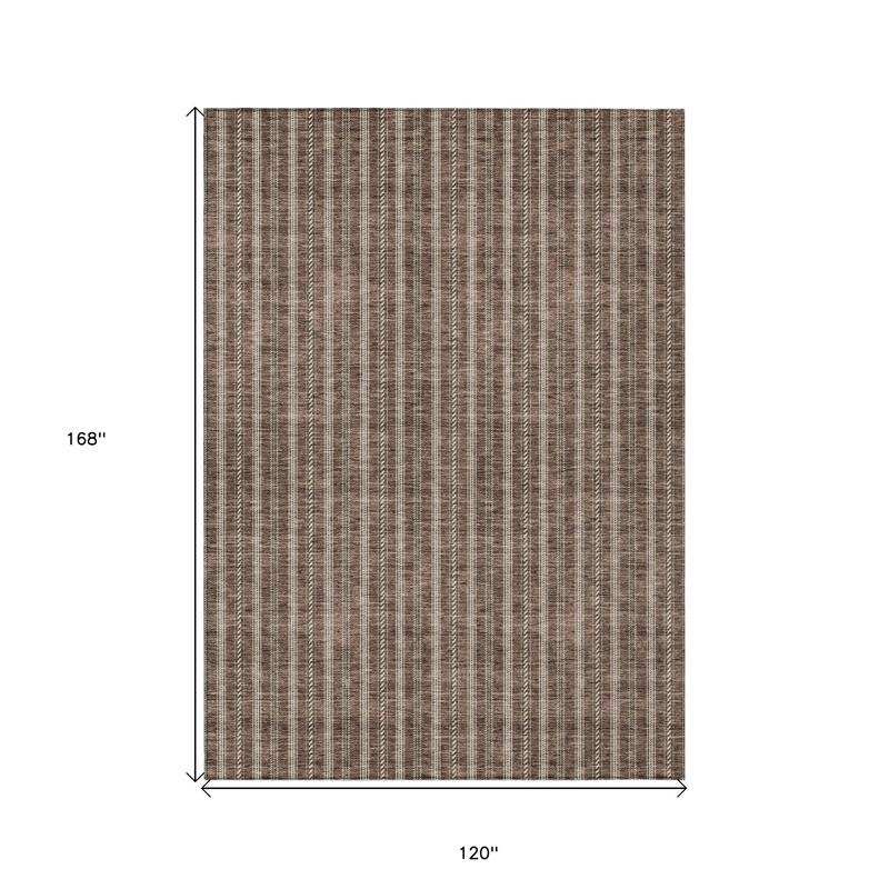 HomeRoots Striped Transitional Rectangle Outdoor Rug