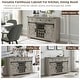 preview thumbnail 3 of 8, Farmhouse Bar Cabinet, Coffee/Wine Bar Cabinet w/Wine & Glass Rack