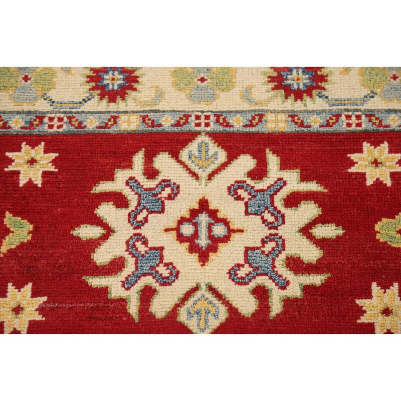 Red Kazak Foyer Rug Handmade Traditional Wool Carpet - 2'9" x 4'1"