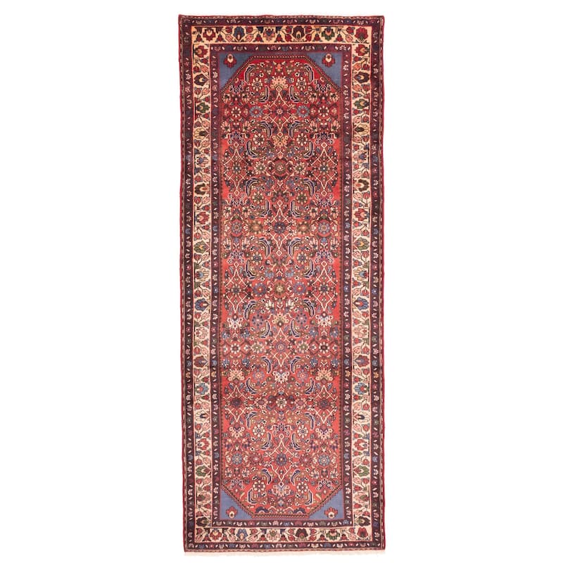 ECARPETGALLERY Hand-knotted Andelz Red Wool Rug - 3'6 x 9'4