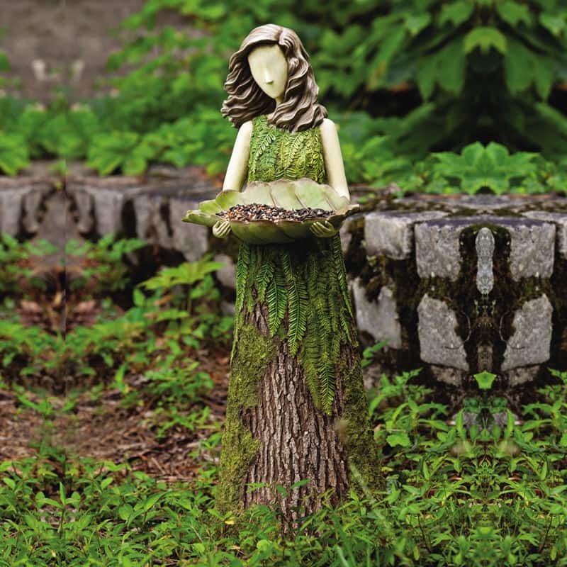 30" Sherwood "Fern" Statuary with Bird Feeder
