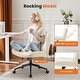 preview thumbnail 12 of 22, Armless Criss Cross Legged Chair with Wheels, Height Adjustable Makeup Vanity Chair, 360 Swivel Wide Task Chair - N/A