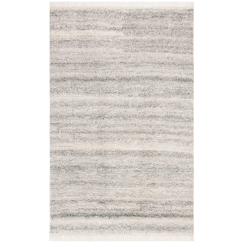 SAFAVIEH Handmade Casablanca Shag Ajshe Aqua Wool Rug