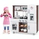 preview thumbnail 1 of 8, Costway Kids Kitchen Playset Pretend Play Kitchen Toy with Realistic - See Details White & Brown - See Details