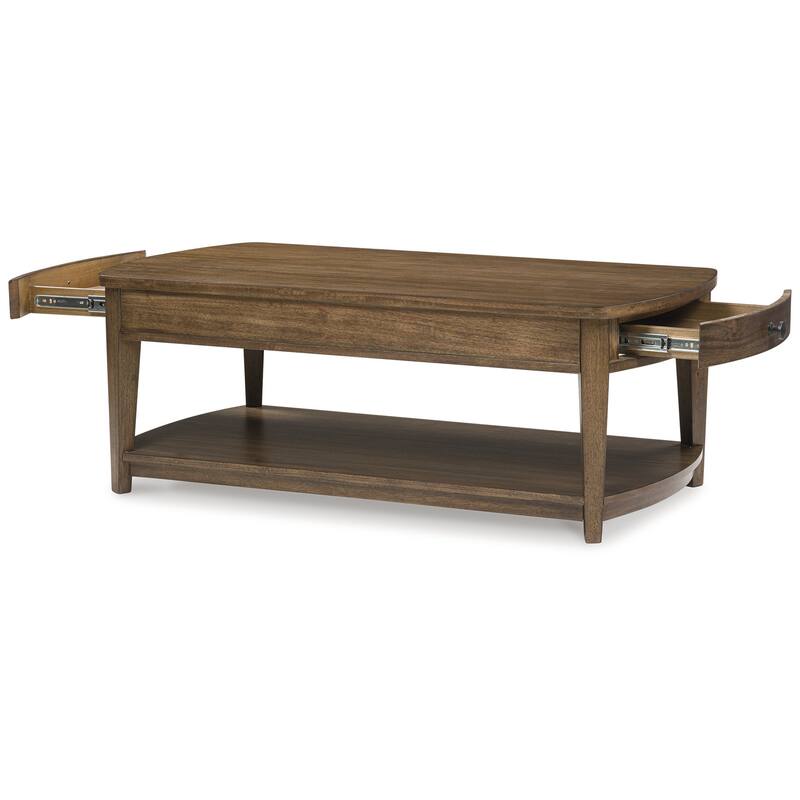 Signature Design by Ashley Burkbyer Brown Coffee Table - 50" W x 26" D x 18.5" H