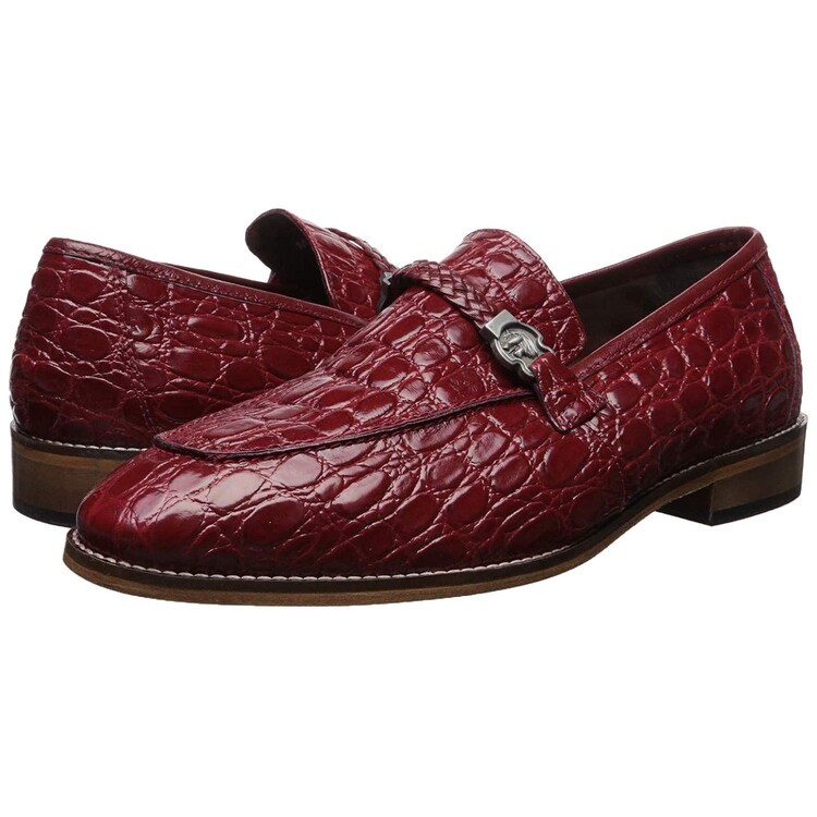 stacy adams red loafers