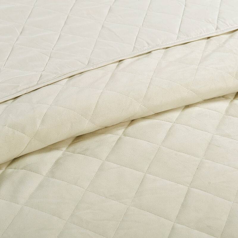 Serenta Velvet Quilts 5 Piece Ultra Soft Floor Touching Bedspread Set