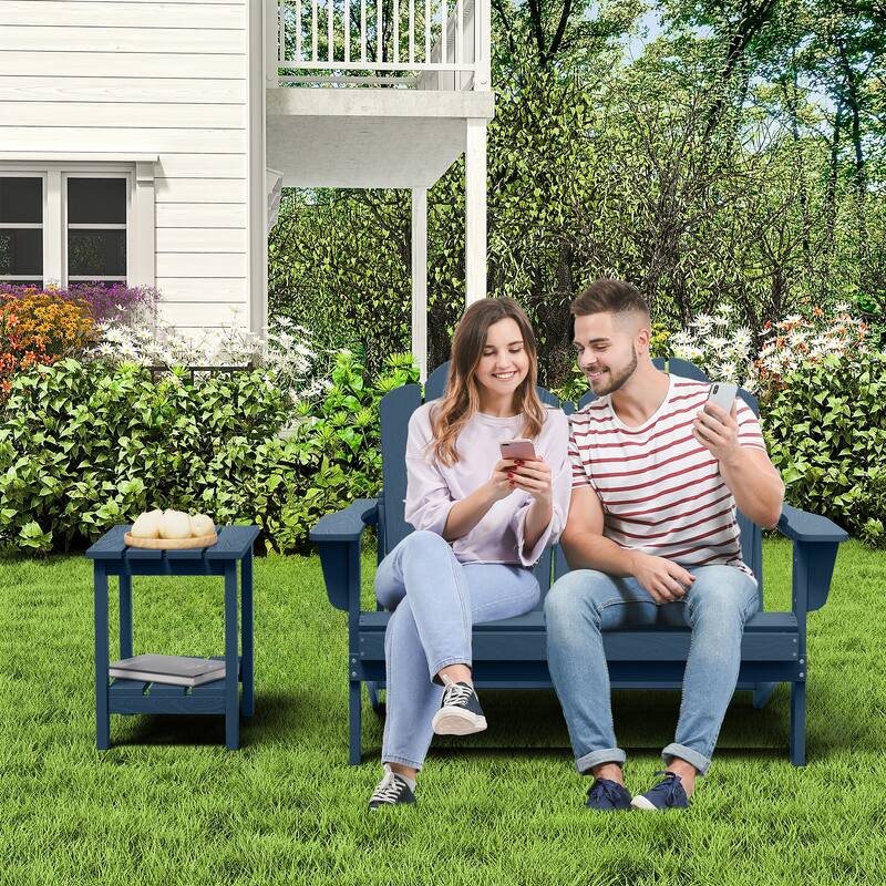 Outdoor HDPE Foldable Patio Loveseat
