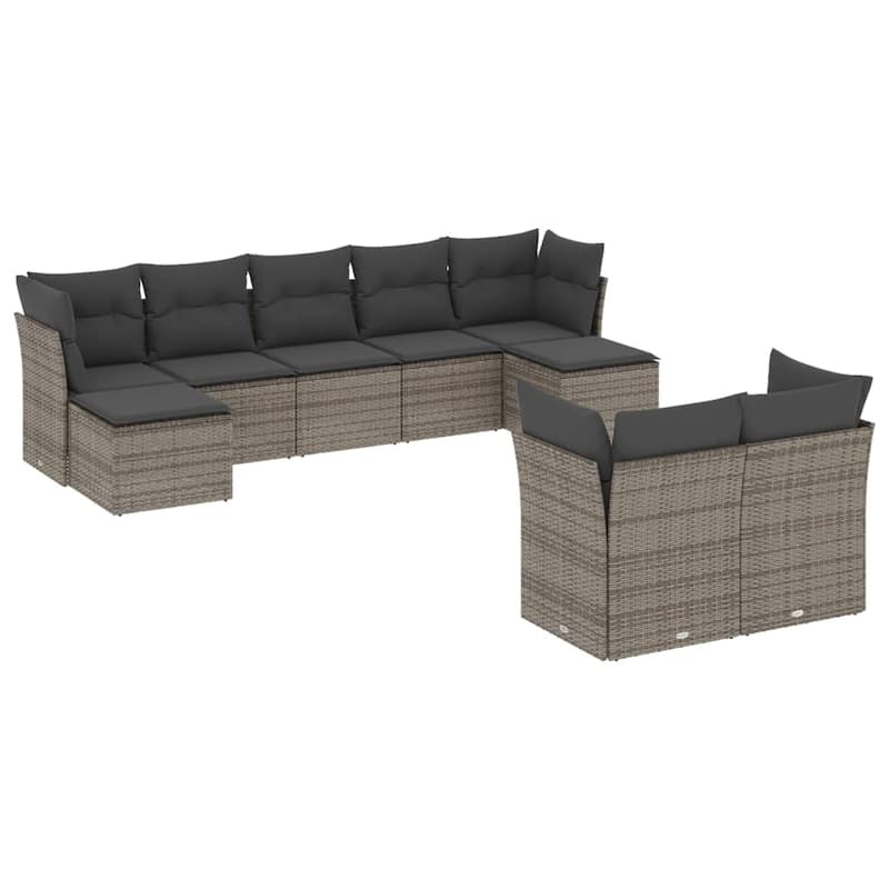 vidaXL Garden Sofa Set Grey - 21.7 x 21.7 x 14.6