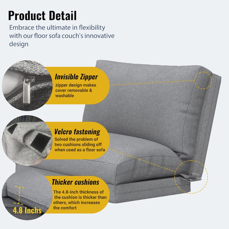 WOWMAX Floor Sofa Bean Bag Bed Folding Matress Bean Bag Chair