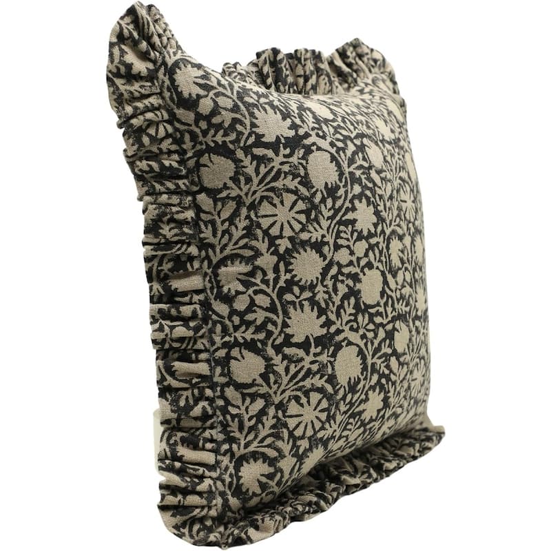 Fabdivine Linen Square Block print pillow Cover