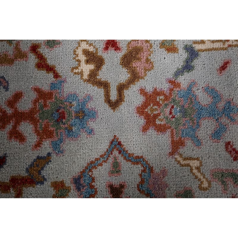 Light Blue Oushak Oriental Accent Rug Handmade Wool Carpet - 2'7"x 5'11"
