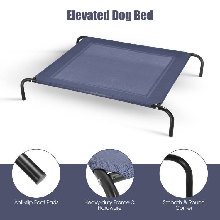 Elevated Pet Bed for Medium Large Dogs - 52" x 36" x 8" (L x W x H)