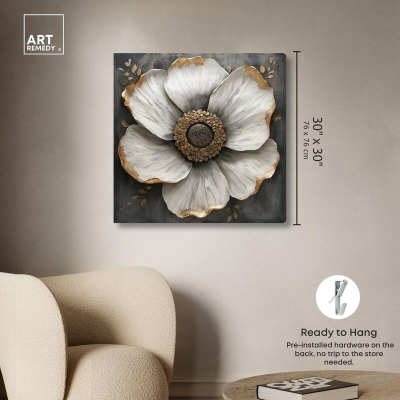 Sculpted Sepals I Canvas by Art Remedy, Gallery Wrapped