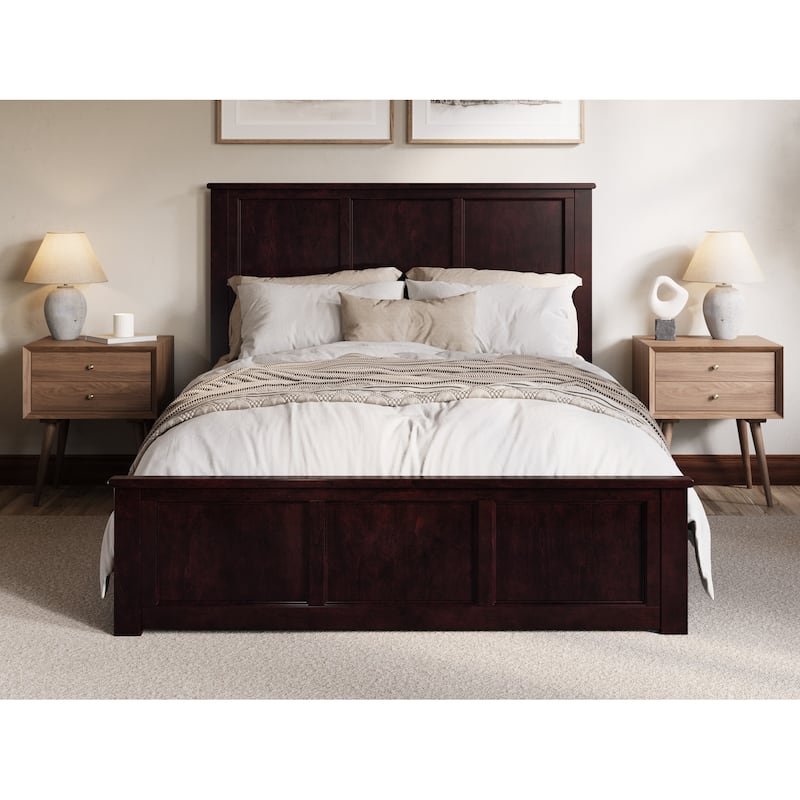 Charlotte Solid Wood Low Profile Platform Bed with Matching Footboard