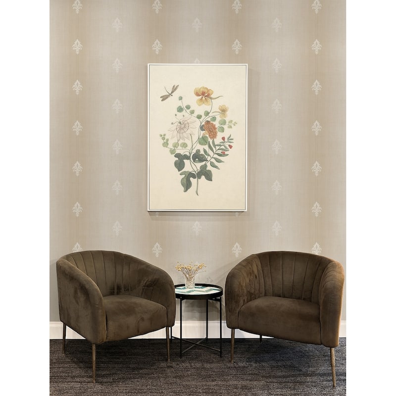 Seabrook Designs Dorota Fleur De Lis Unpasted Wallpaper