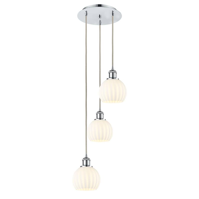 Innovations Lighting 113B-3P-13-13 White Venetian Pendant White