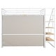 preview thumbnail 10 of 36, White Space-saving Full/Twin Size Metal Loft Bed with Wardrobe and Storage Shelves