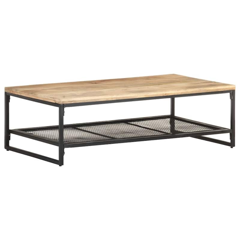 vidaXL Coffee Table 43.3"x23.6"x13.8" Solid Mango Wood - 43.3" x 23.6" x 13.8"