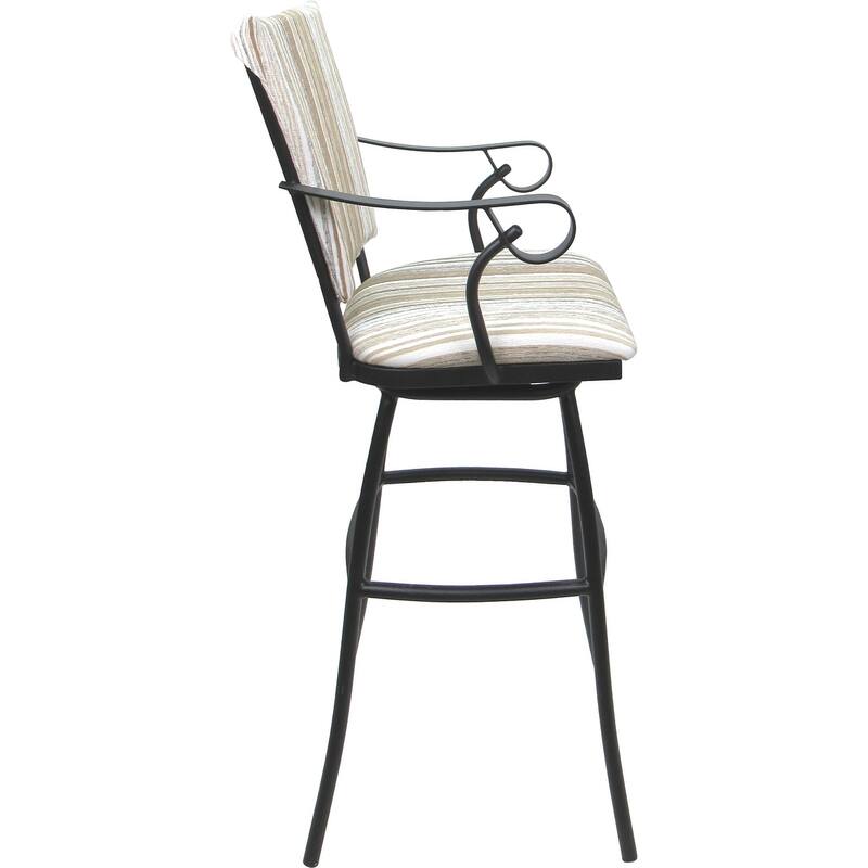 Outdoor Indoor Bar Stool Counter Extra Tall - Jenna Padded Back with Arms