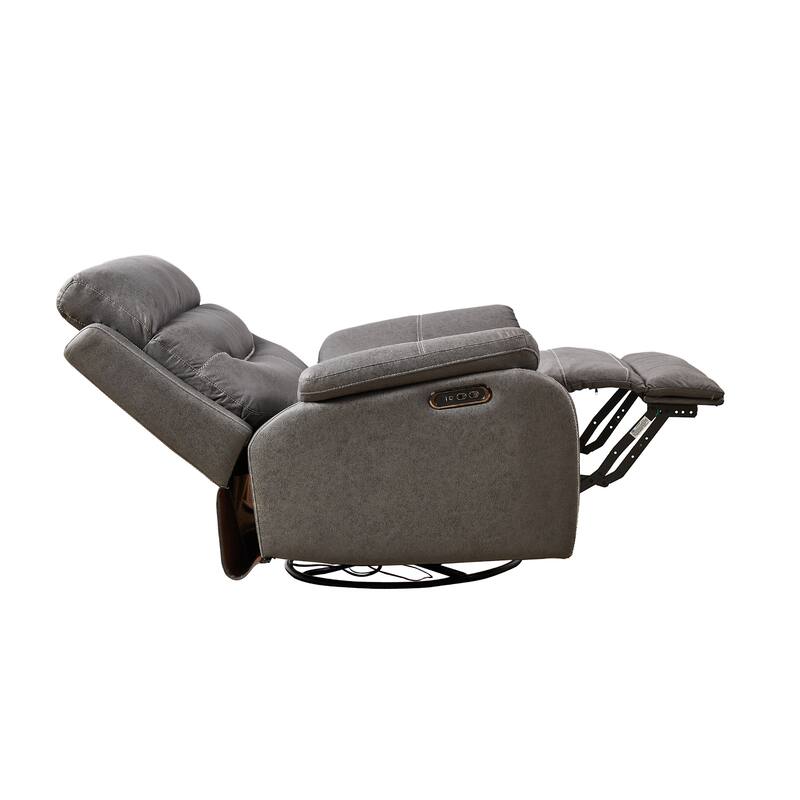 Dual Motor Rocking Recliner Chair with 240 Degree Swivel, Power