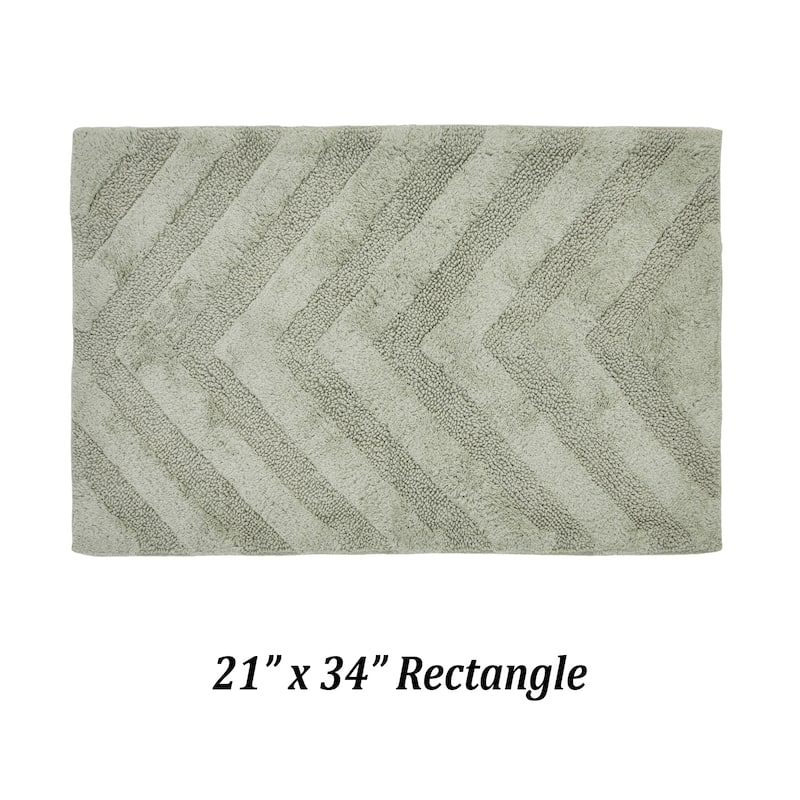 Better Trends Bathroom Rug 100% Cotton Tufted Water Absorbent Bath Rug for Shower, Sink Bath Mats Machine Wash Hugo Collection