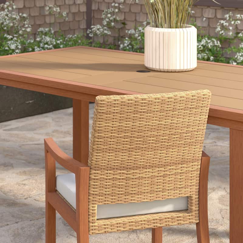 Mili 7 Piece Sunbrella Outdoor Patio Dining Set