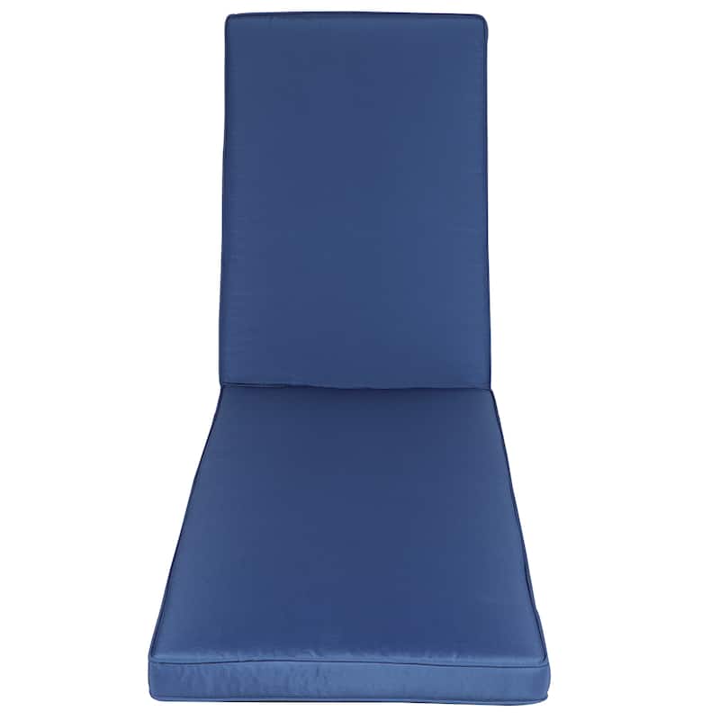 GDFStudio Bula Outdoor Chaise Lounge Cushion with Removable Cover (Set of 2)-ONLY CUSHION - 74.41" x 22.05"