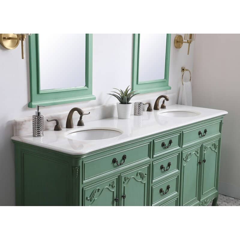 60" Double Bathroom Vanity Sink