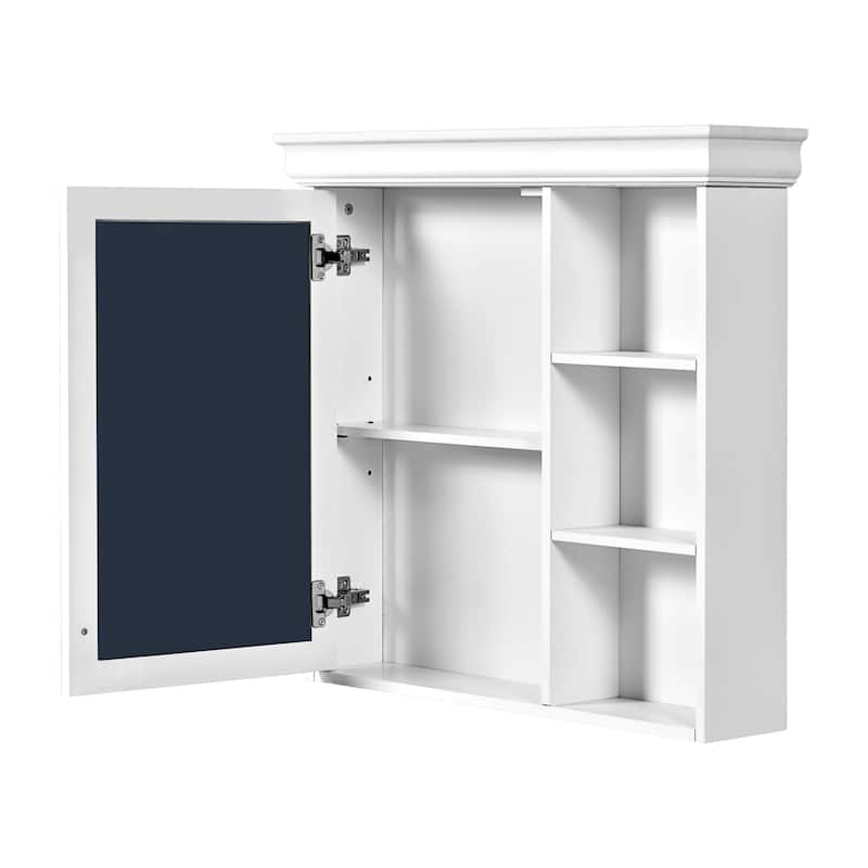 Bathroom Medicine Cabinet with Mirror Door, Bathroom Wall Cabinet with Adjustable Internal Shelf, Over Toilet Storage Cabinet