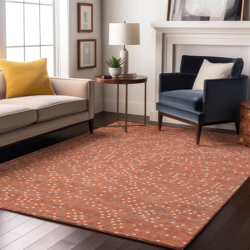 Premium Washable Super Soft Modern Confetti Mayfield Rug - Salmon - 10' x 14'