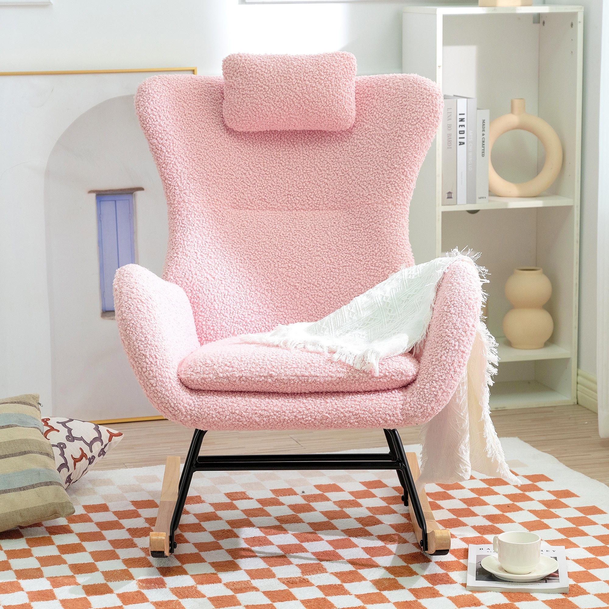 Rocking Chair Nursery, Teddy Upholstered Rocker Glider Chair