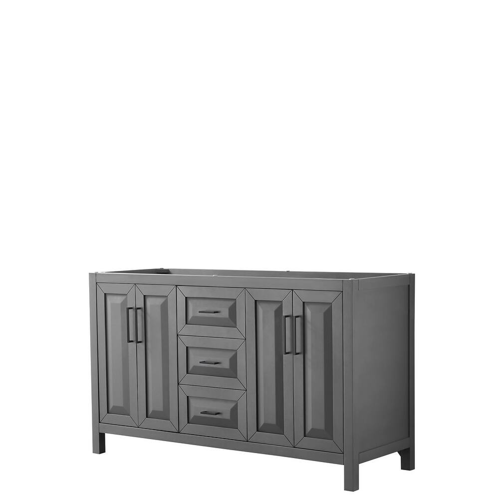 Daria 60-inch Double Vanity, No Top, No Mirror