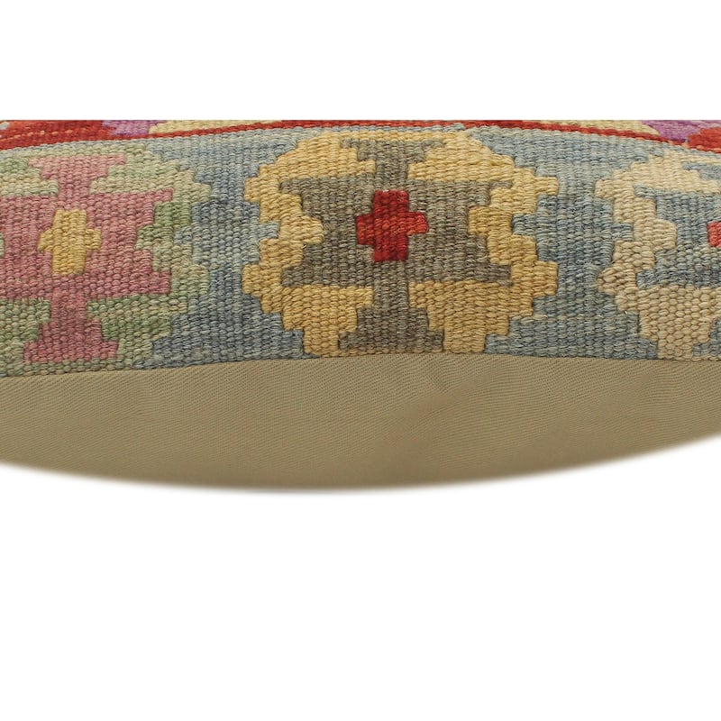 Bohemian Turkish Healy Hand Woven Kilim Pillow