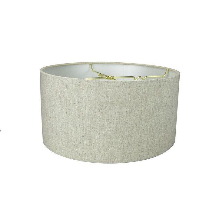 Textured Oatmeal Hardback Drum Lampshade 16x16x9
