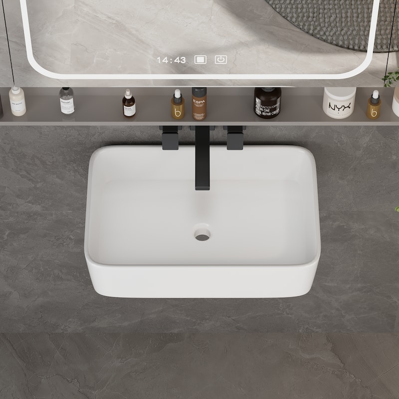 47.2" Stylish & Spacious: Modern Black Bathroom Vanity Set