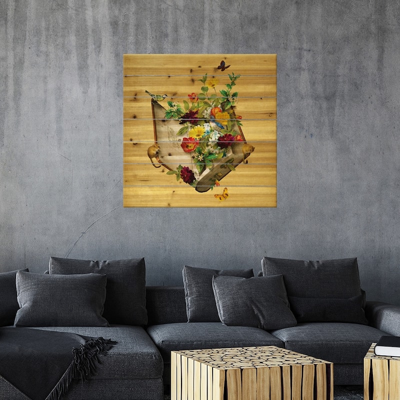 Secret Garden Print On Wood by Diogo Verissimo - Multi-Color