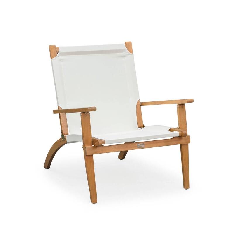 Walker Outdoor Wooden Folding Lounge Chair - White