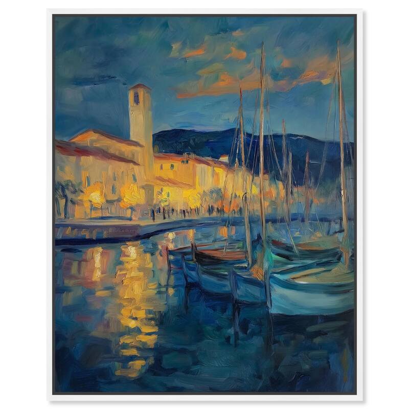 Harbor Lights Canvas by Art Remedy - 16" x 20" - White