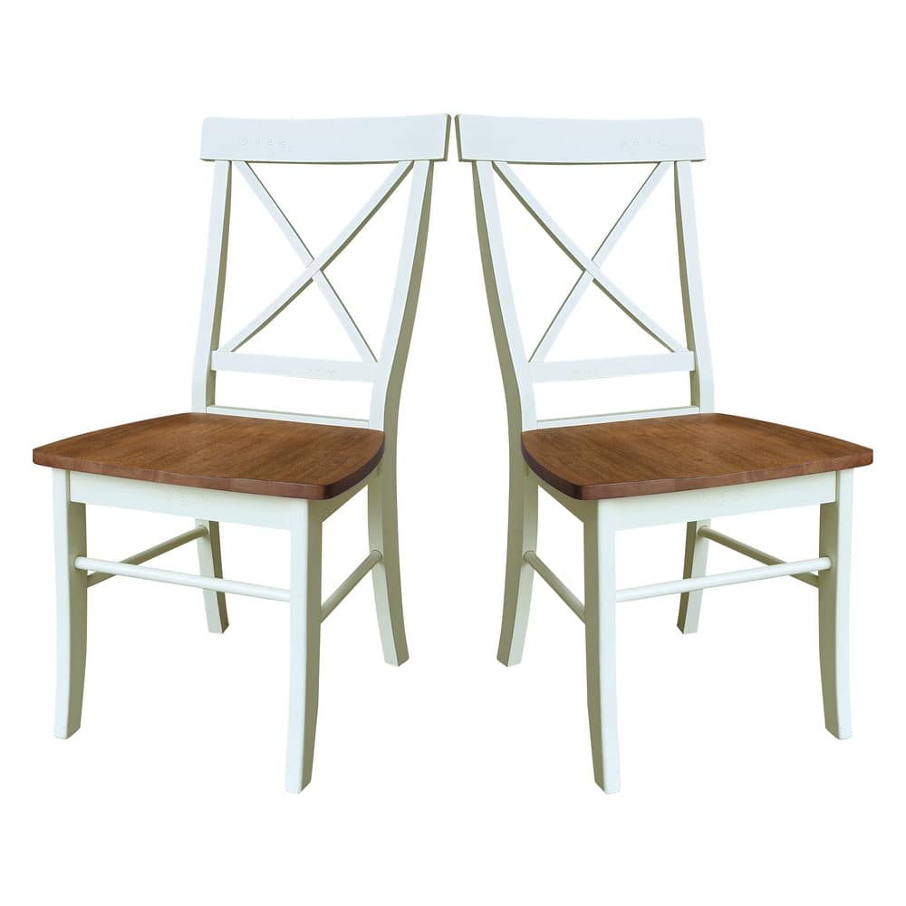 Set of Two X-Back Dining Chairs