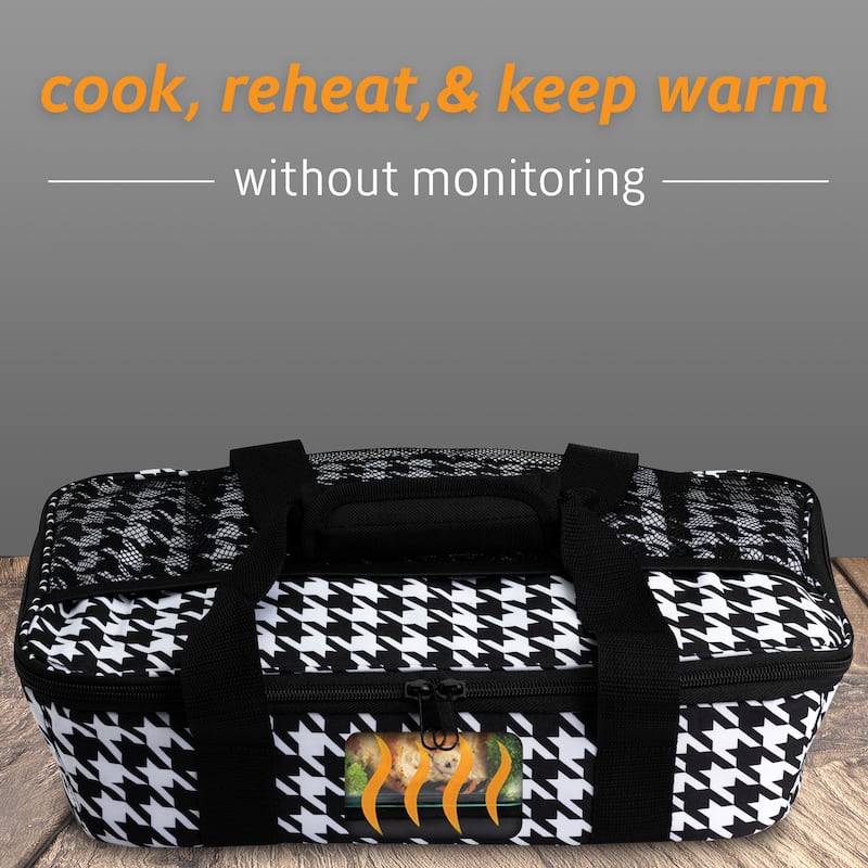 HOTLOGIC Portable Casserole Max Oven, Houndstooth