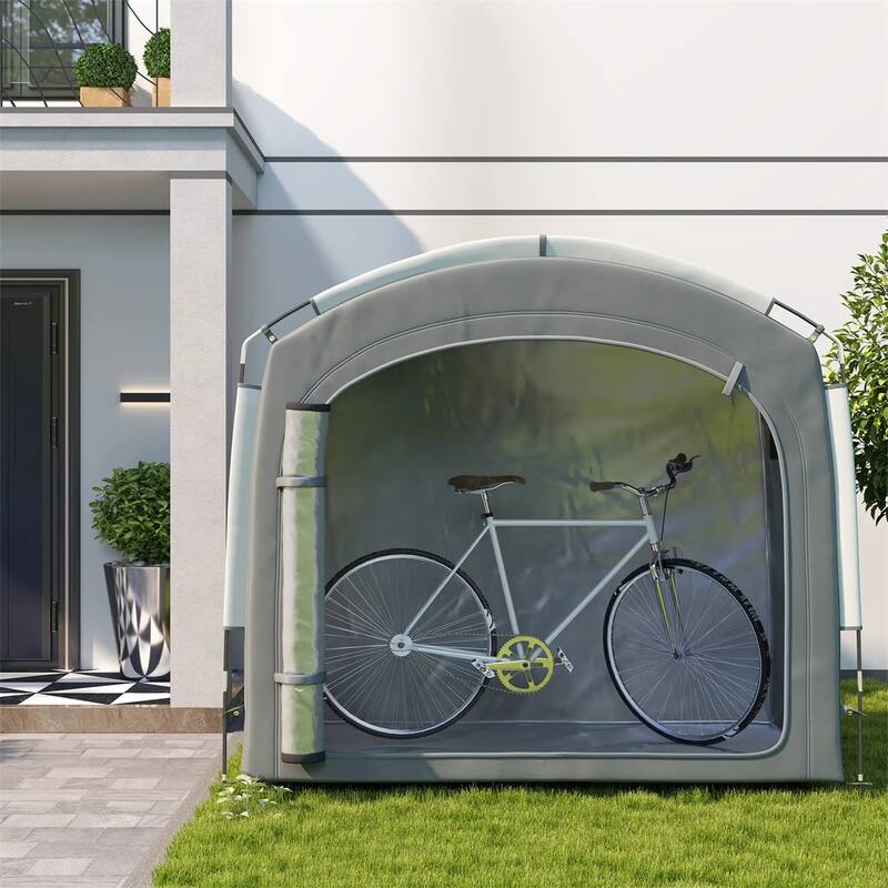 Oxford Bike Tent with Waterproof UV Protection and Pockets - 86.6" L x 59.1" W x 76.8" H