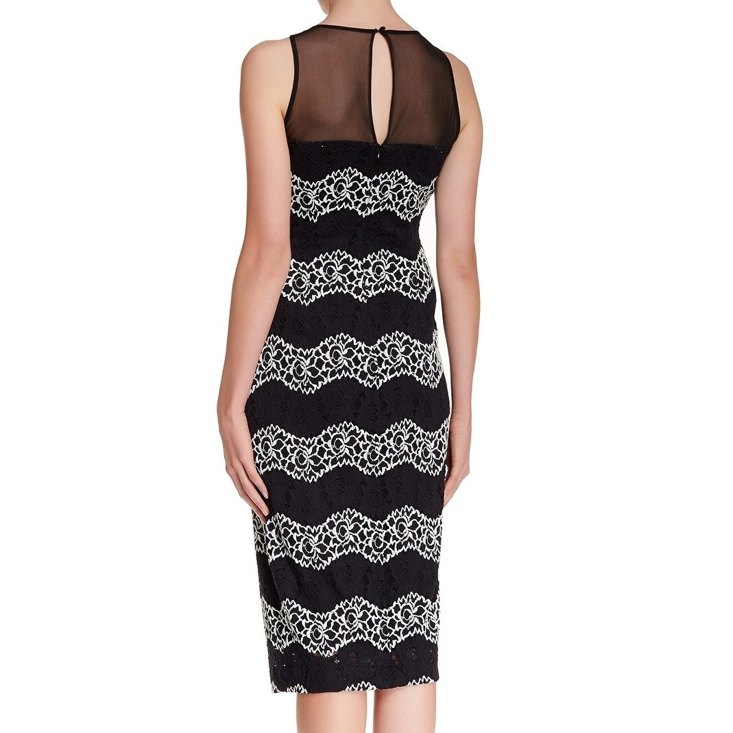 maggy london black and white dress