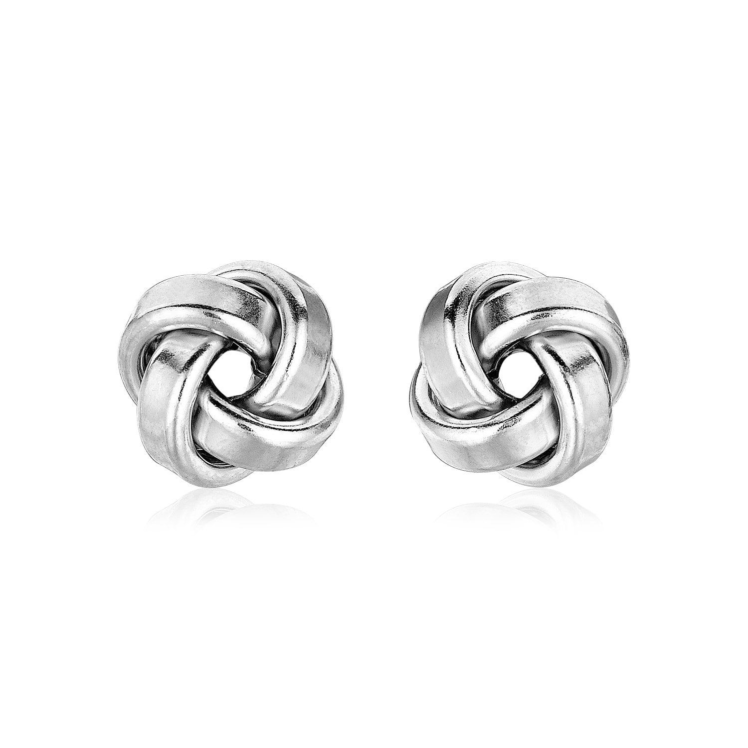 MayaMila Petite Sterling Silver Polished Love Knot Earrings