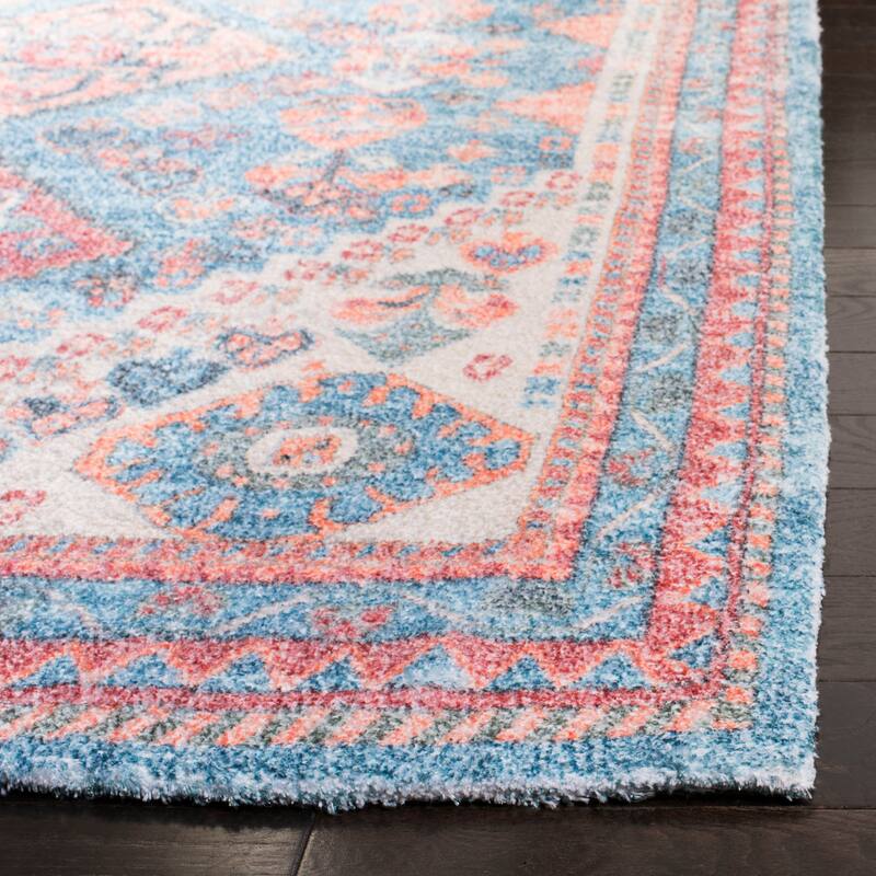 SAFAVIEH Handmade Saffron Alayna Modern & Contemporary Tribal Blue/Rust Cotton
