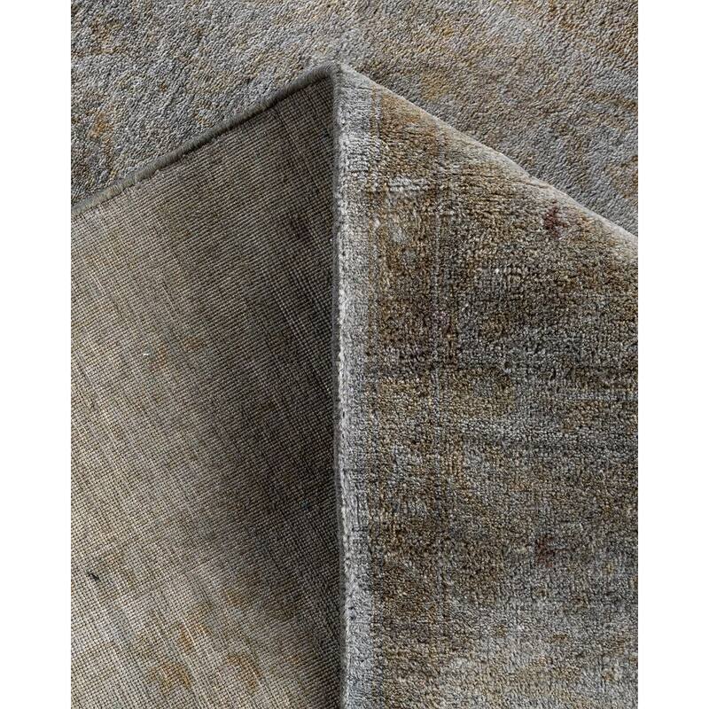 Fine Vibrance One-of-a-Kind Hand-Knotted Runner Rug - Gray, 3' 1" x 16' 4" - 3' 1" x 16' 4"